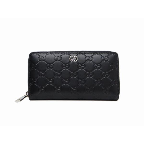 グッチシマ GUCCI グッチ 473928 レザー ラウンドファスナー長財布