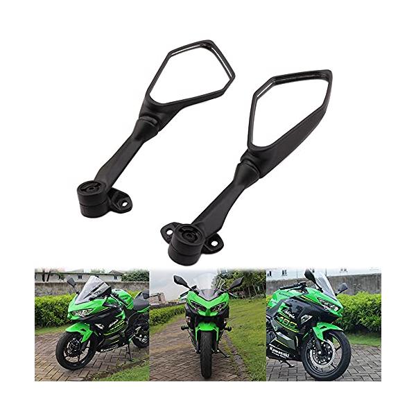 Elecbro バイクミラー 適合 NINJA専用 Ninja 250 ZX 6R 636 300R EX300
