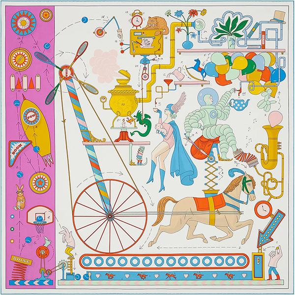 HERMES（エルメス） カレ 90 ティーフォートゥー シルク スカーフ 2色