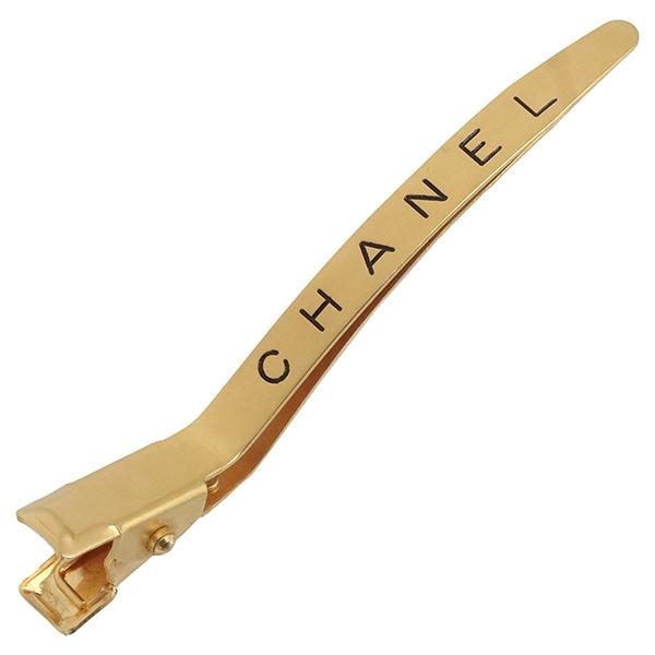 CHANEL（シャネル） ヘアクリップ バレッタ CHANELロゴ ゴールド 4326