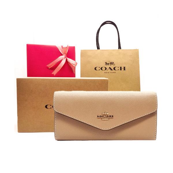 COACH（コーチ） 財布 長財布 新作 新品 クロスグレイン レザー 二
