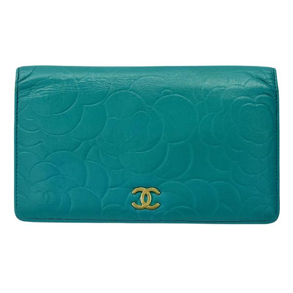CHANEL（シャネル） 財布 カメリア レディース ブランド 長財布 レザー