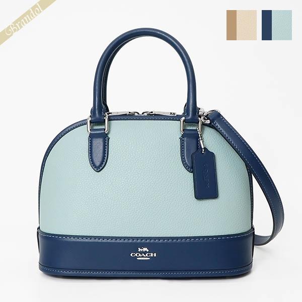 COACH（コーチ） ショルダーバッグ ドーム型 カラーブロック 2way ミニ