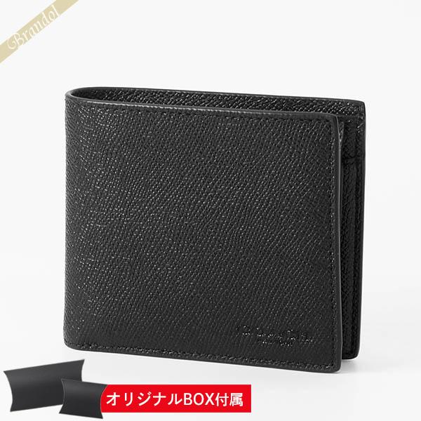 COACH（コーチ） 二つ折り財布 レザー コインウォレット ブラック