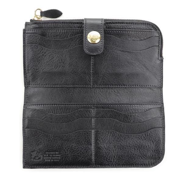 IL BISONTE（イルビゾンテ） 財布 二つ折り 長財布 ボタン L字