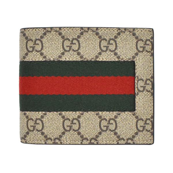 GGキャンバス グッチ財布 GUCCI 二つ折り財布 メンズ GGスプリーム