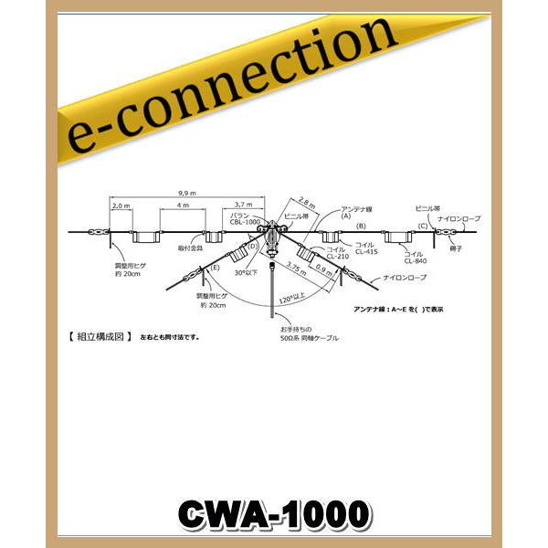 CWA-1000(CWA1000)3.5/7/14/21/28MHz 耐入力500W(PEP) ダイポール