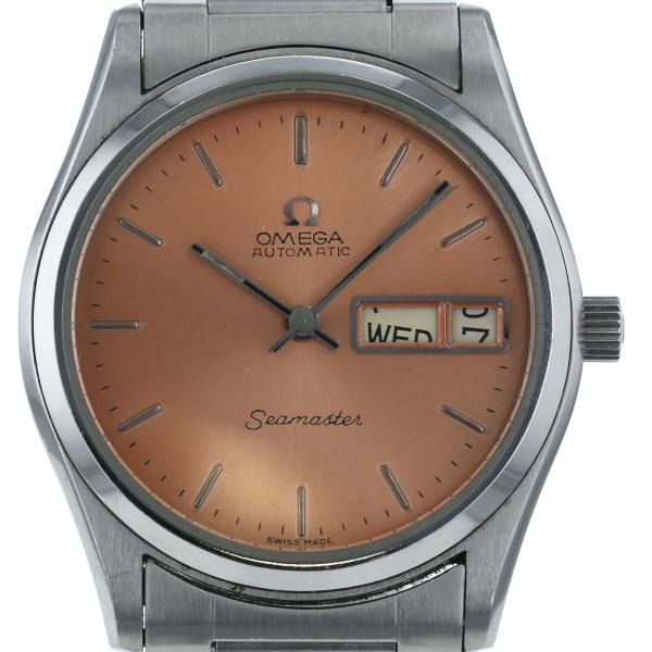 オメガ OMEGA シーマスターアンティーク デイデイト 自動巻式 オレンジ
