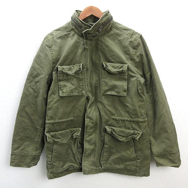 y□ギャップ/GAP M-65ミリタリージャケットJKT□カーキ【メンズL】MENS