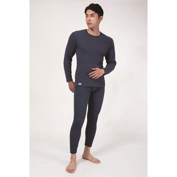 ひだまり チョモランマ 紳士用 長袖 丸首 シャツとズボン下の上下