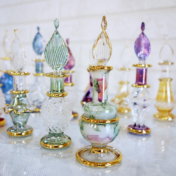 香水瓶 エジプト ガラス クリスマス ギフト プレゼント3本セット