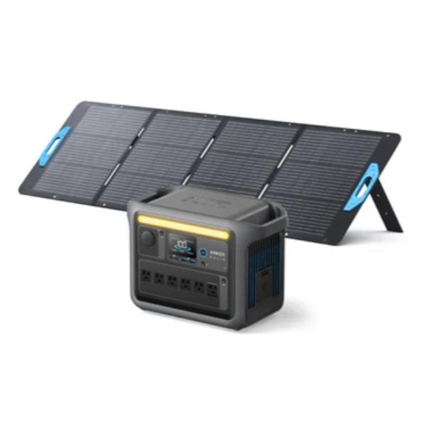 Anker Solix C1000 Portable Power Station with PS200 Solar Panel