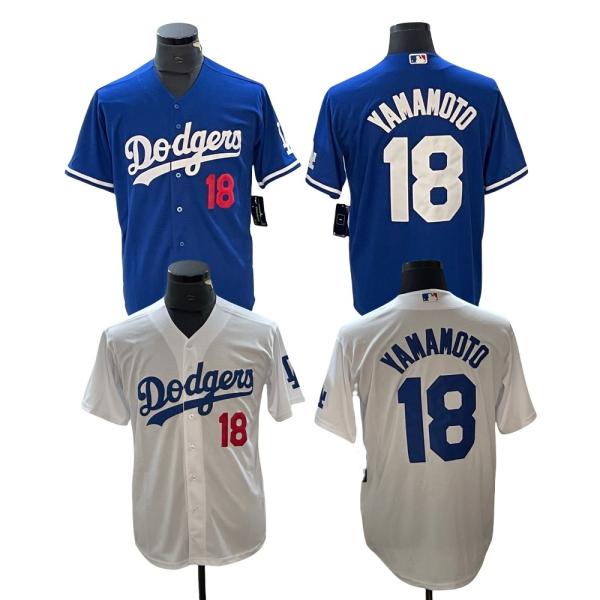 山本由伸 ユニフォーム 背番号18 ロサンゼルス・ドジャース 野球 T