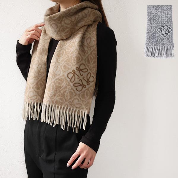 LOEWE（ロエベ） マフラー Wool Cashmire Anagram Scarf アナグラム