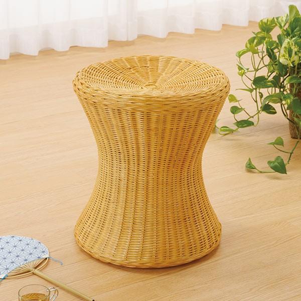 ラタンスツール 円形 籐家具 高さ41cm : リビングート ヤフー店 - 通販