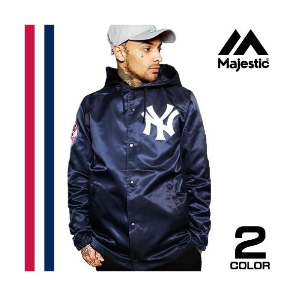 MAJESTIC（マジェスティック） コーチジャケット サテン スタジャン