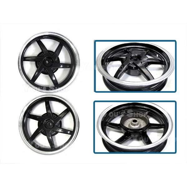 アルミホイール ライブDIO SR/ZX AF34/AF35 前後セット 黒 : shop