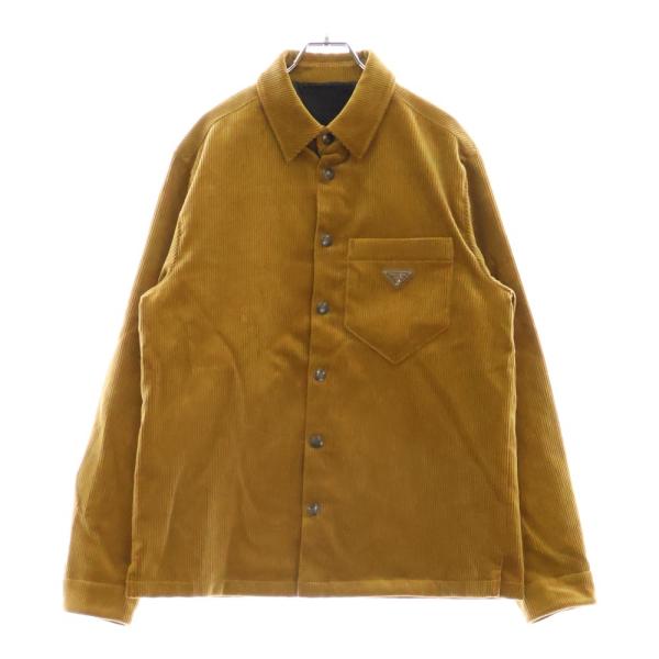 PRADA（プラダ） 24AW 三角ロゴプレート コーデュロイシャツブルゾン