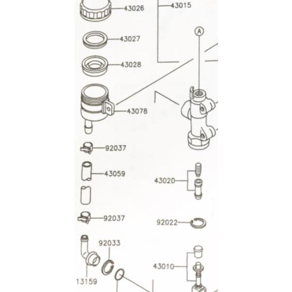 カワサキ（Kawasaki） ゼファー400(ZR400C) C1〜C4 リヤマスター