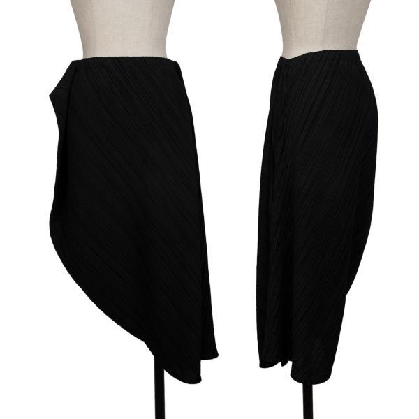 PLEATS PLEASE（プリーツ プリーズ） 変形リーフデザインスカート 黒3