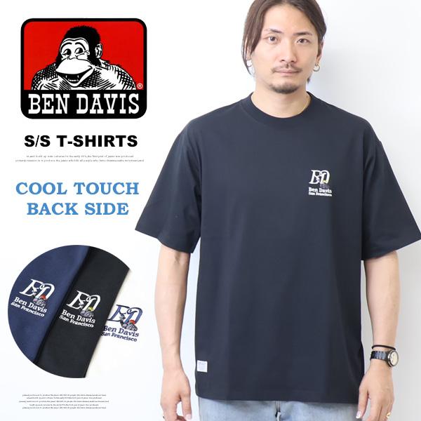 BEN DAVIS（ベンデイビス） 接触冷感 ワンポイント刺繍 半袖Tシャツ