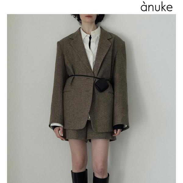 anuke（アンヌーク） 土日も即日発送/anuke Herringbone Wool Jacket