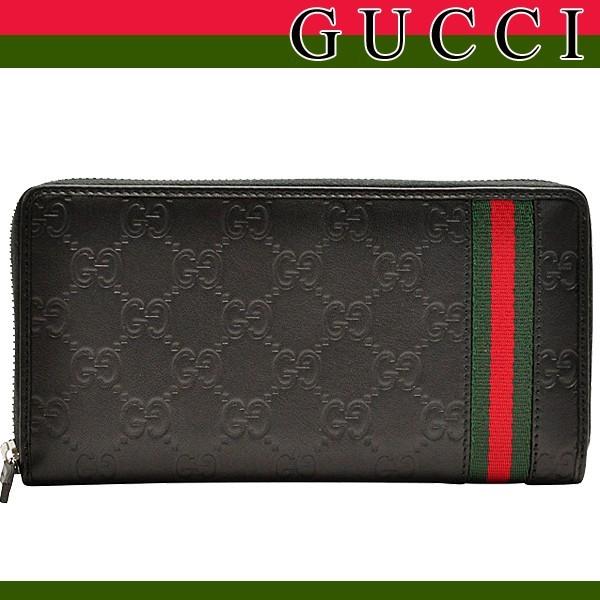 グッチシマ グッチ GUCCI 長財布 メンズ ウェビング ラウンド