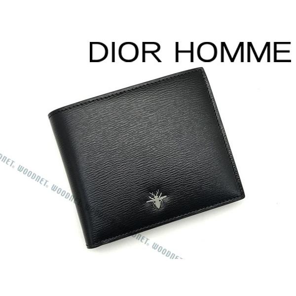 Dior HOMME DIOR ディオールオム BEE 型押しレザー 2つ折り財布 小銭