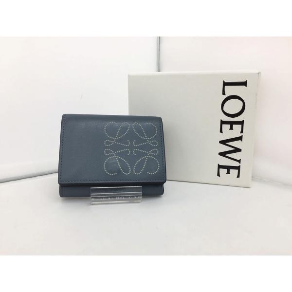 ロエベ LOEWE 三つ折り財布 ブルー系 : ワットマン Yahoo!ショッピング