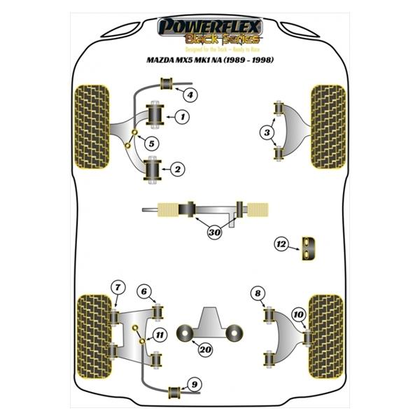 NA ロードスター ステアリングラック ハウジングブッシュ(30