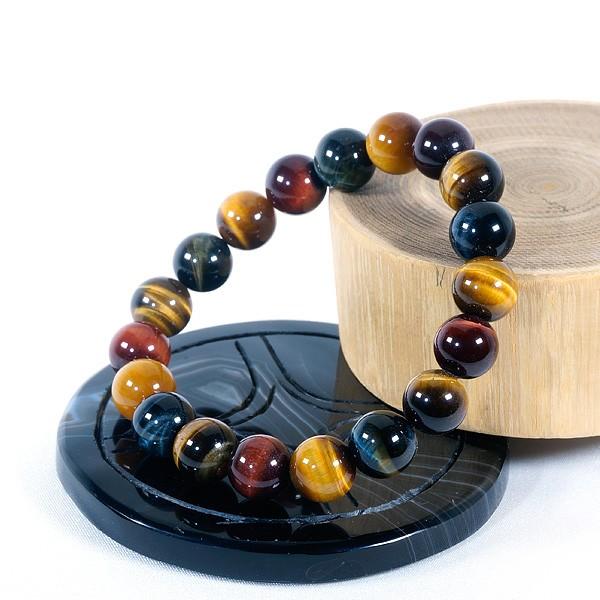5A級 カラフルタイガーアイ10mmブレスレット パワーストーン 天然石