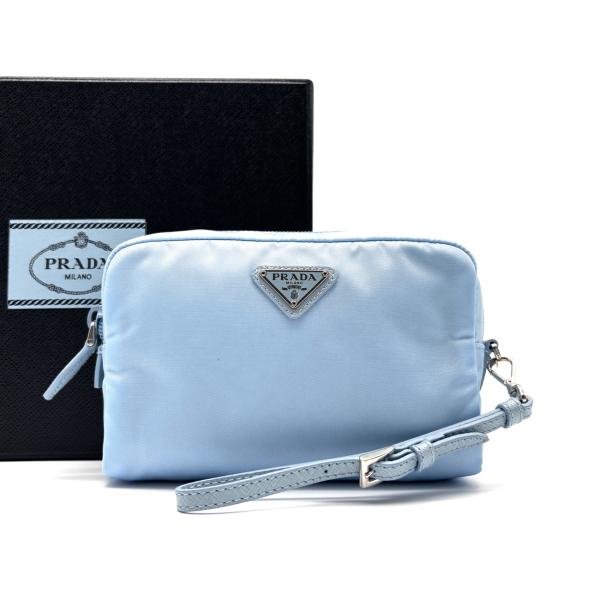 PRADA プラダ テスートナイロン ポーチ ミニバッグ 小物入れ 三角ロゴ