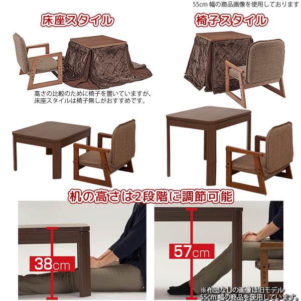 ユアサプライムス 一人用 こたつ なごみ NGM-N69DLH(FBR) 69×55cm