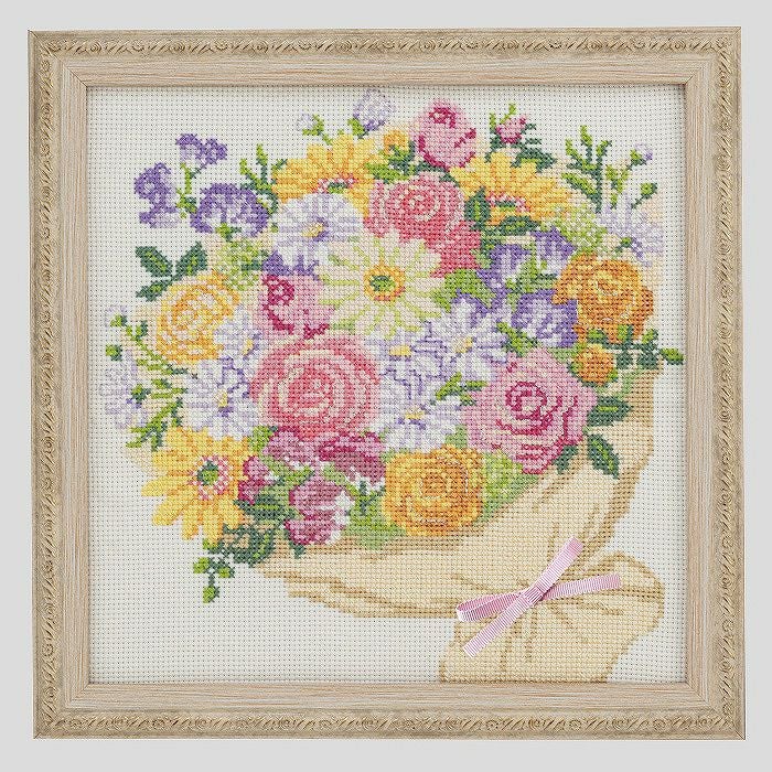 クロスステッチフレーム＜クリスマスベルのアレンジ＞ | リバティ 生地