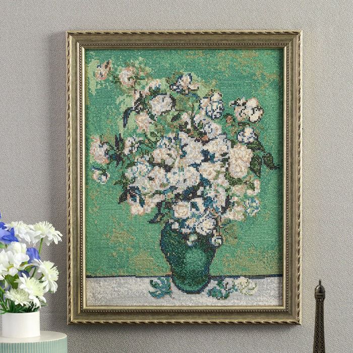 クロスステッチフレーム＜憧れのフラワーガーデン＞ | リバティ 生地