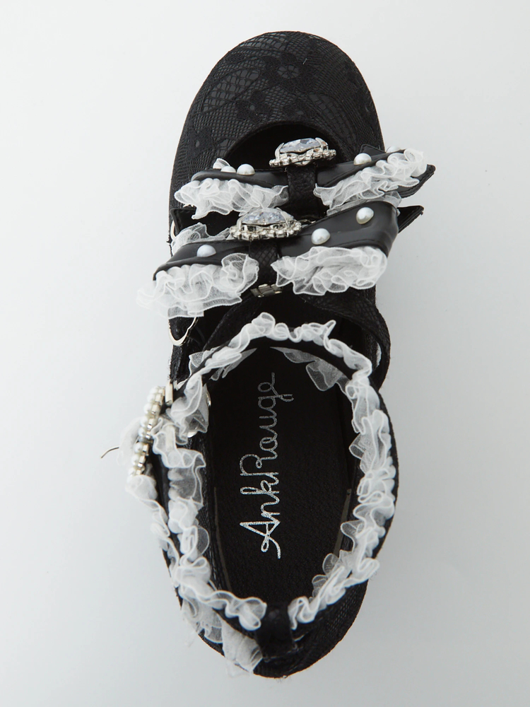 レース×合皮厚底シューズ - Ank Rouge(アンクルージュ)のパンプス