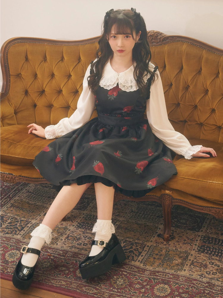 チュールフリルダブルカラーブラウス - Ank Rouge(アンクルージュ)の