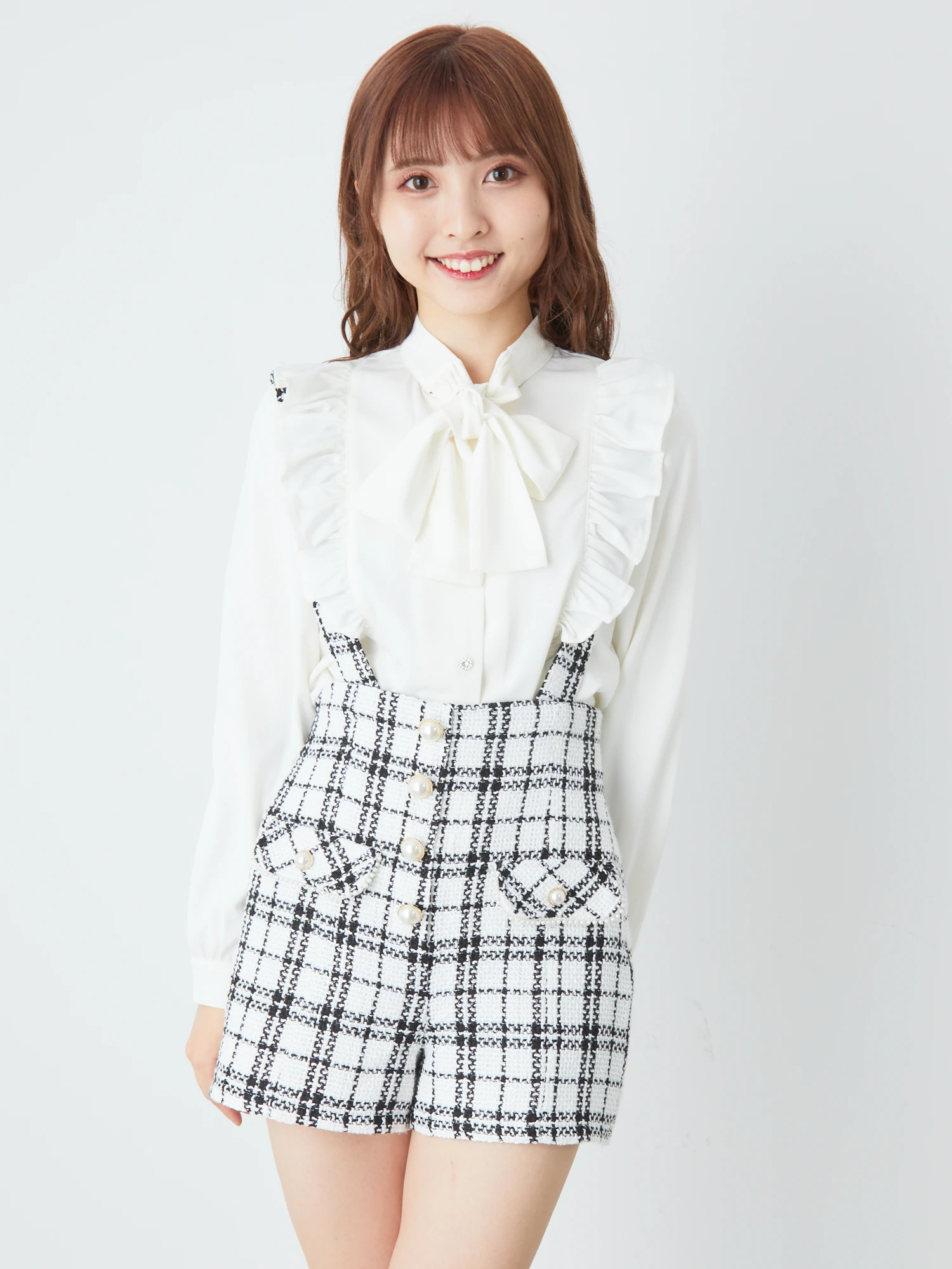 ツイードサスペンダーショートパンツ - Ank Rouge(アンクルージュ)の