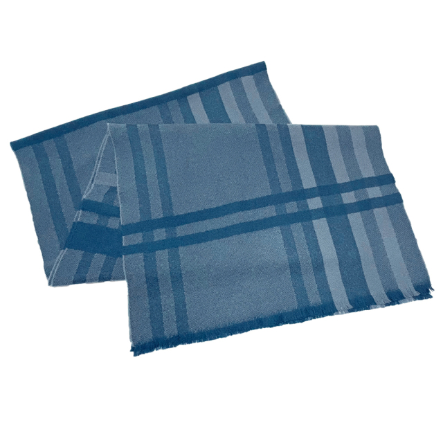 ロロピアーナ メンズ ウール100％ マフラー ブルー Loro Piana