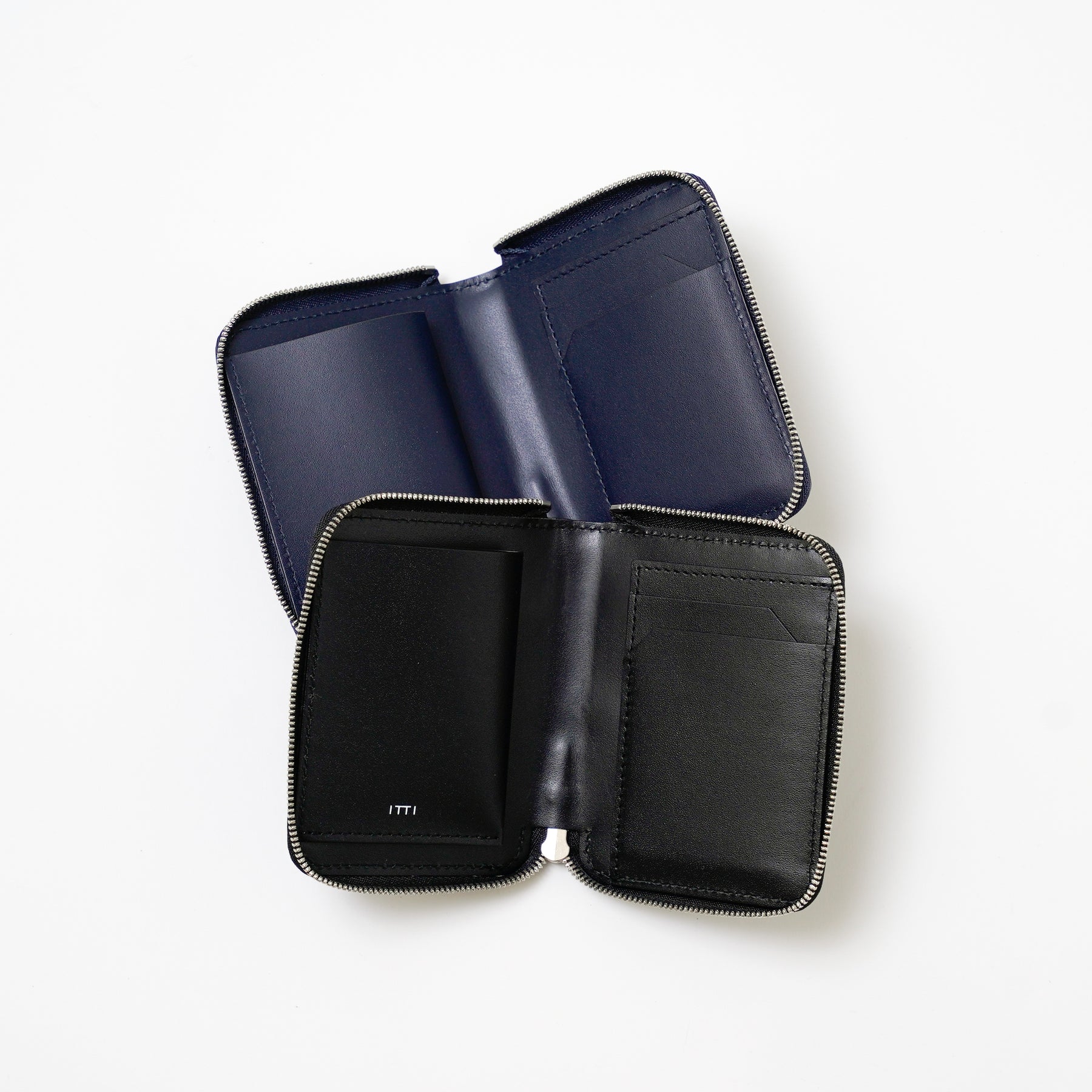 CRISTY SLIM COMPACT WLT / AI CROCO｜藍染クロコダイルレザー 薄型