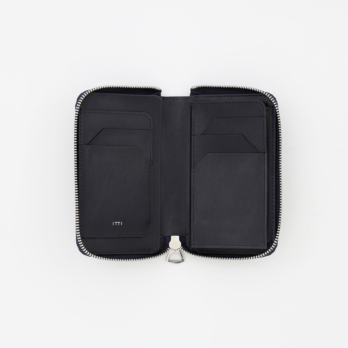 CRISTY SMART MID WLT.5｜天然藍染×本漆仕上げの藍桟革ミニ財布｜日本