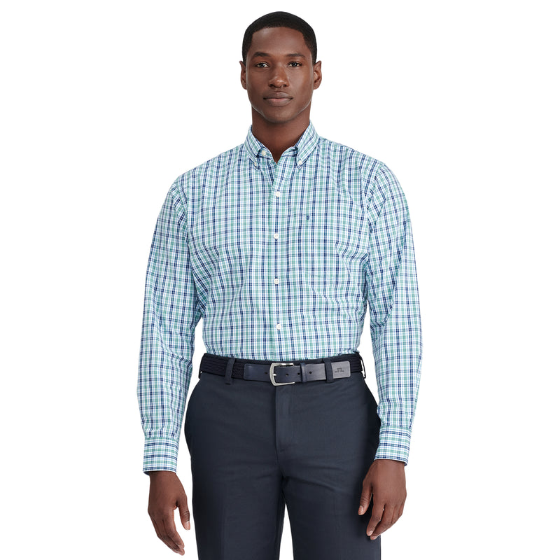 Performance Comfort L/S Plaid Shirt - Deep Sea – IZOD