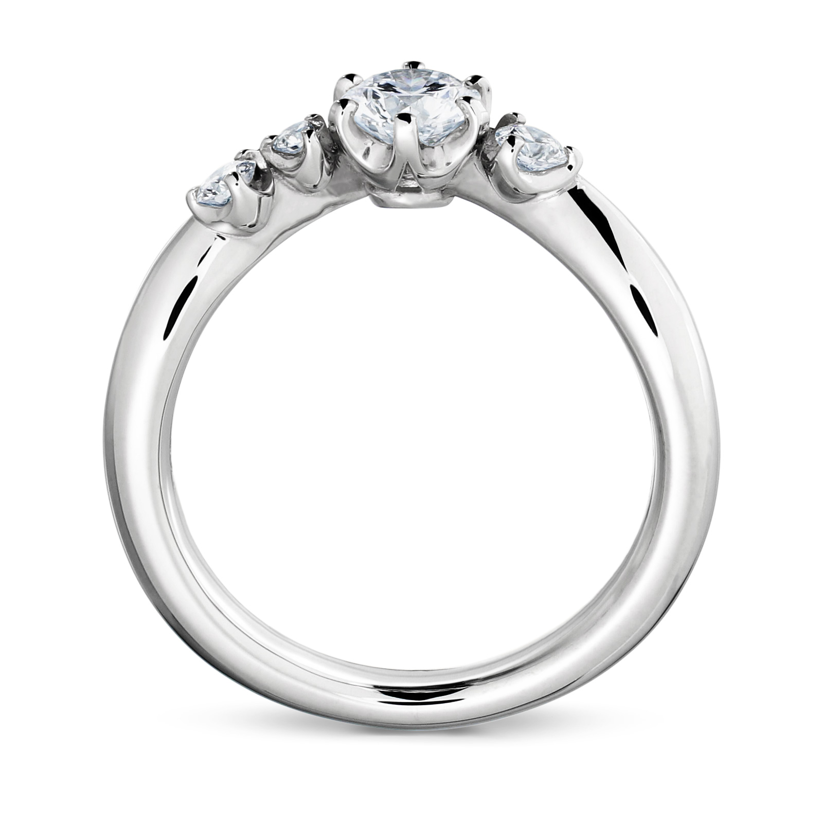 婚約指輪 Tiara 0.30ct ダイヤモンド プラチナ(Pt950) V字 | 婚約指輪