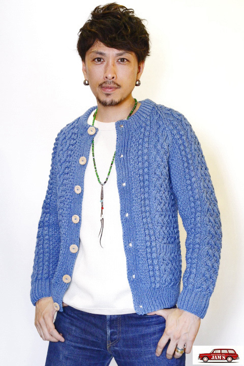INVERALLAN」 4A CREW NECK CARDIGAN インバーアラン クルーネック