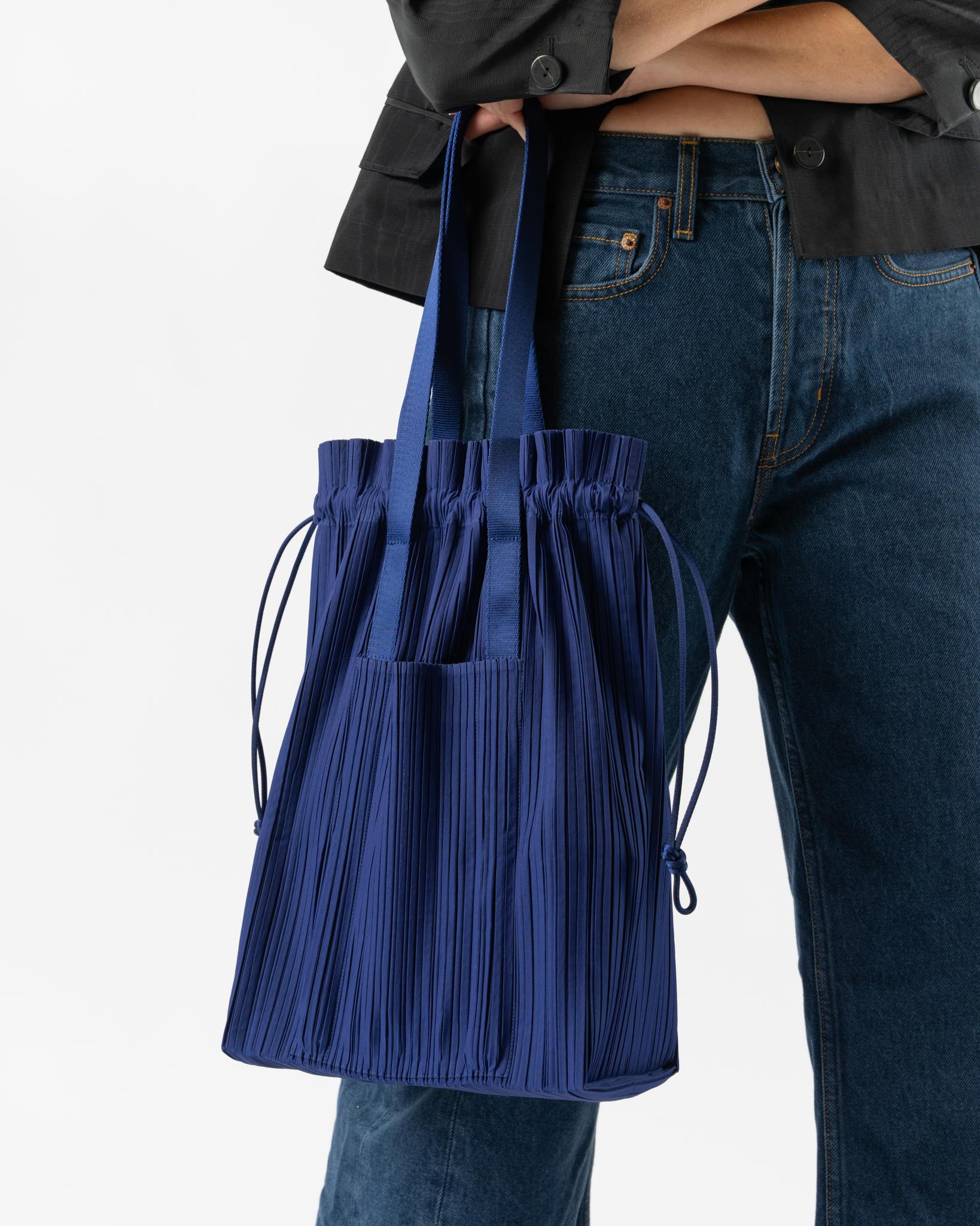 Pleats Please Issey Miyake Pleats Tote Bag Deep Blue Curated at