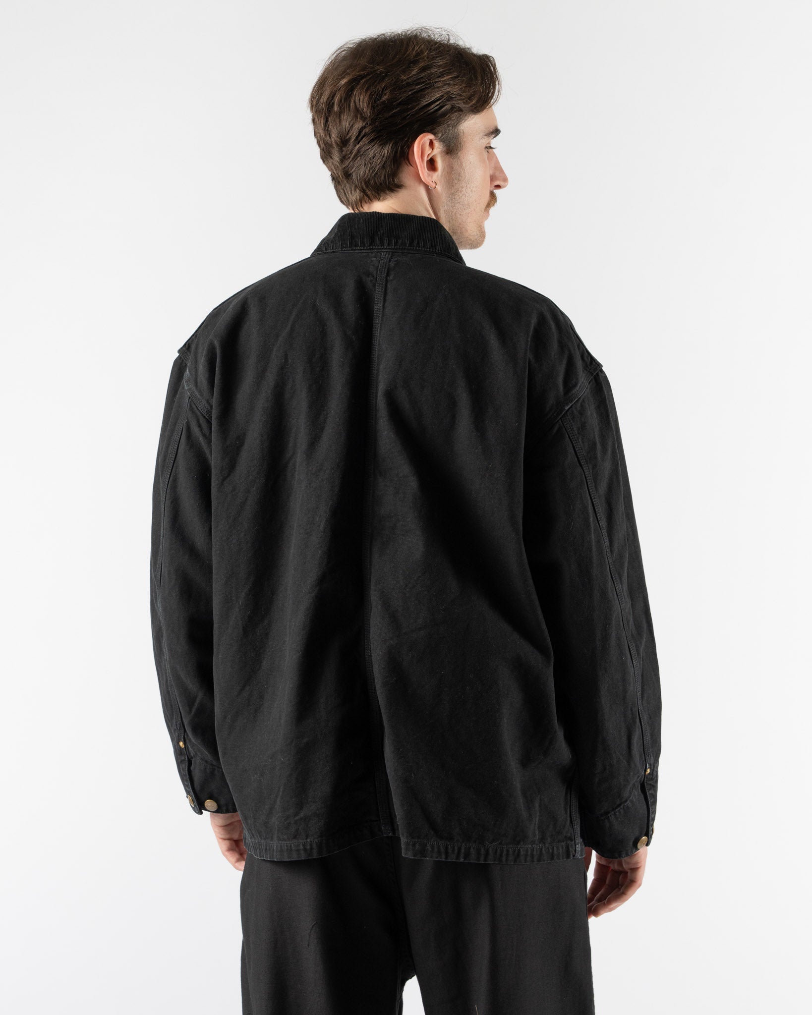 orSlow Relax Fit Oxford Coverall in Black Curated at Jake and Jones