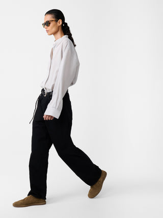SEB CRINKLE DENIM PANT IN BLACK