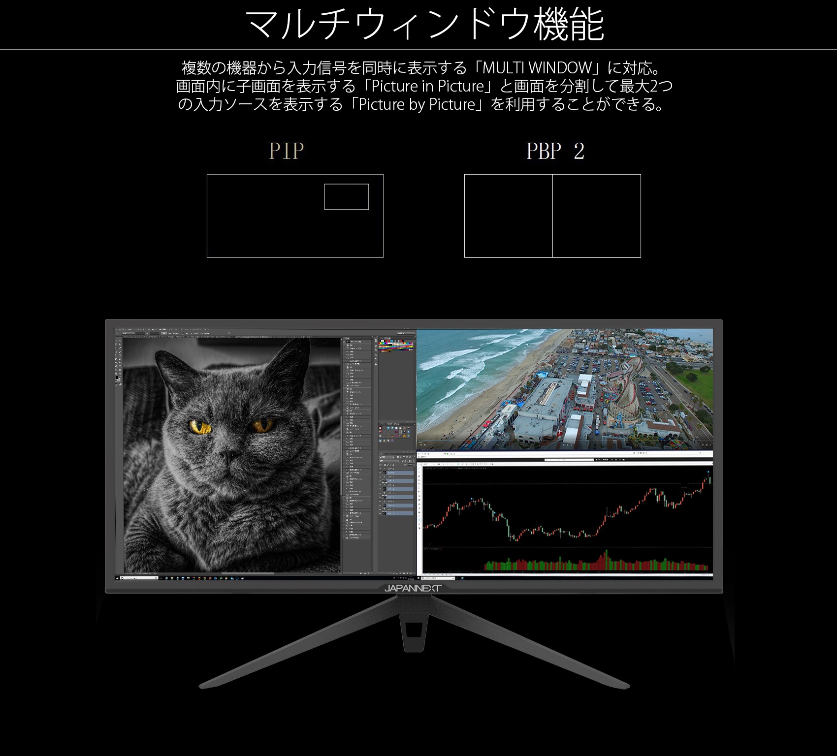 JAPANNEXT JN-VG34100UWQHDR ゲーミングモニター UWQHDのVAパネル搭載