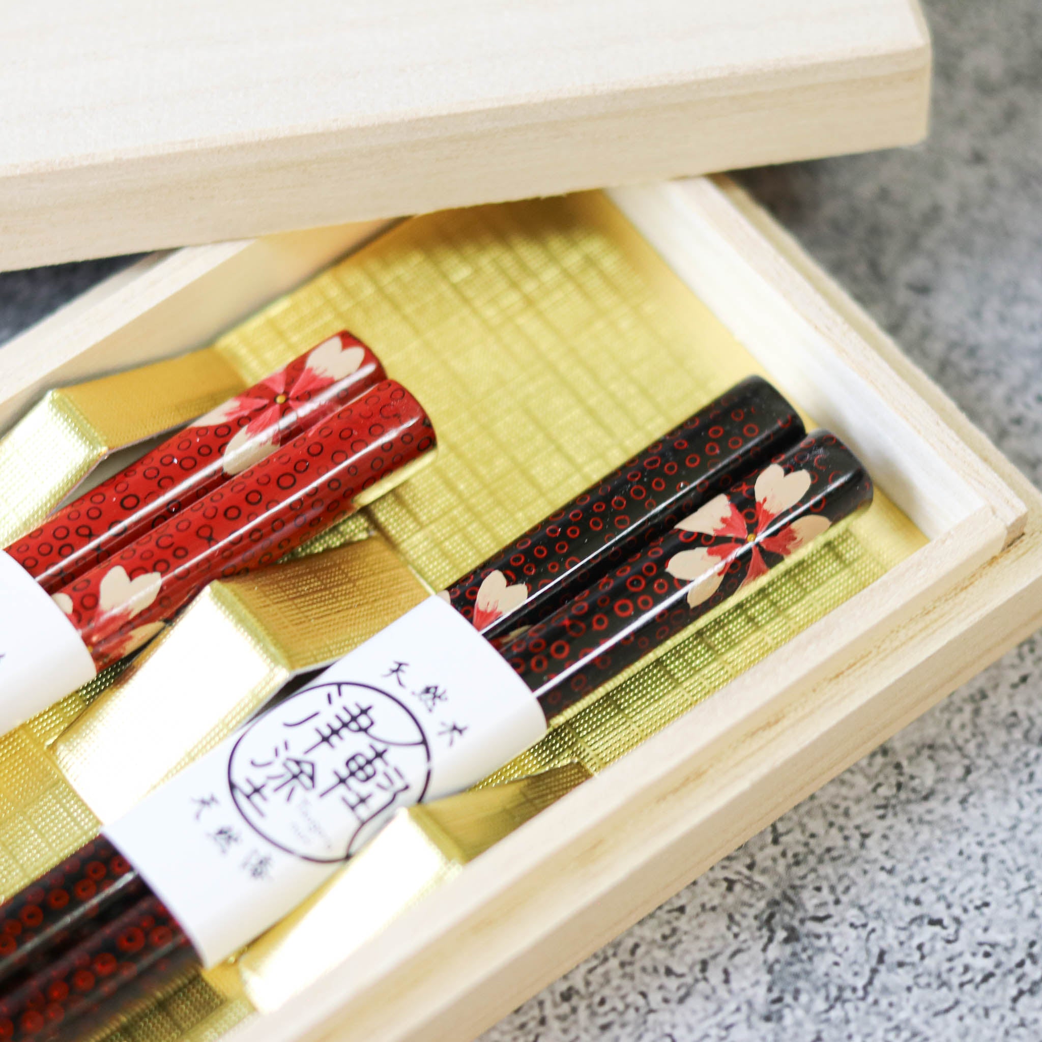 津軽塗 | 夫婦箸 七々子塗 | 桜 | 小林漆器