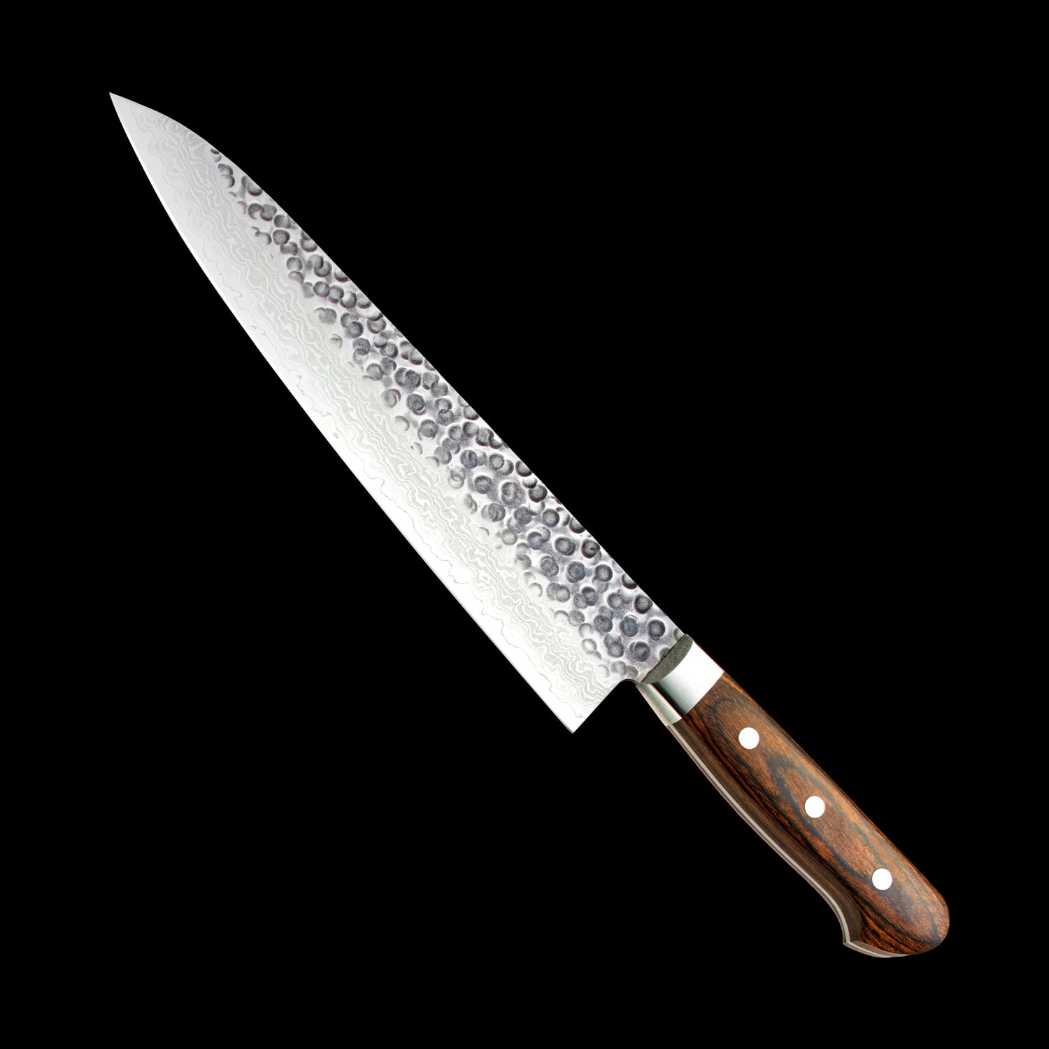 包丁の堺徳 | 牛刀包丁 鎚目鍛造ダマスカス VG10
